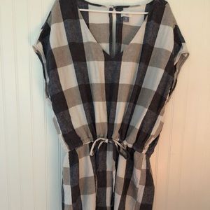 Old Navy Navy Blue Gingham Romper